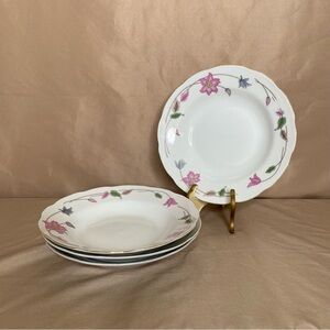 Set of 4 Floral Soup Bowls
